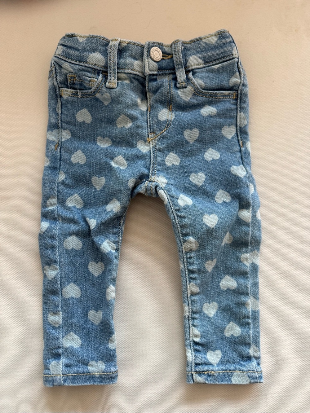 Old Navy Light Blue Heart-Print Denim Jeggings